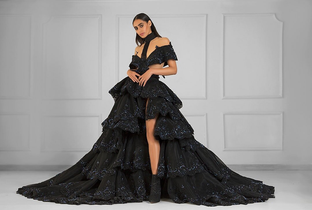 celebrity wearing stunning gown